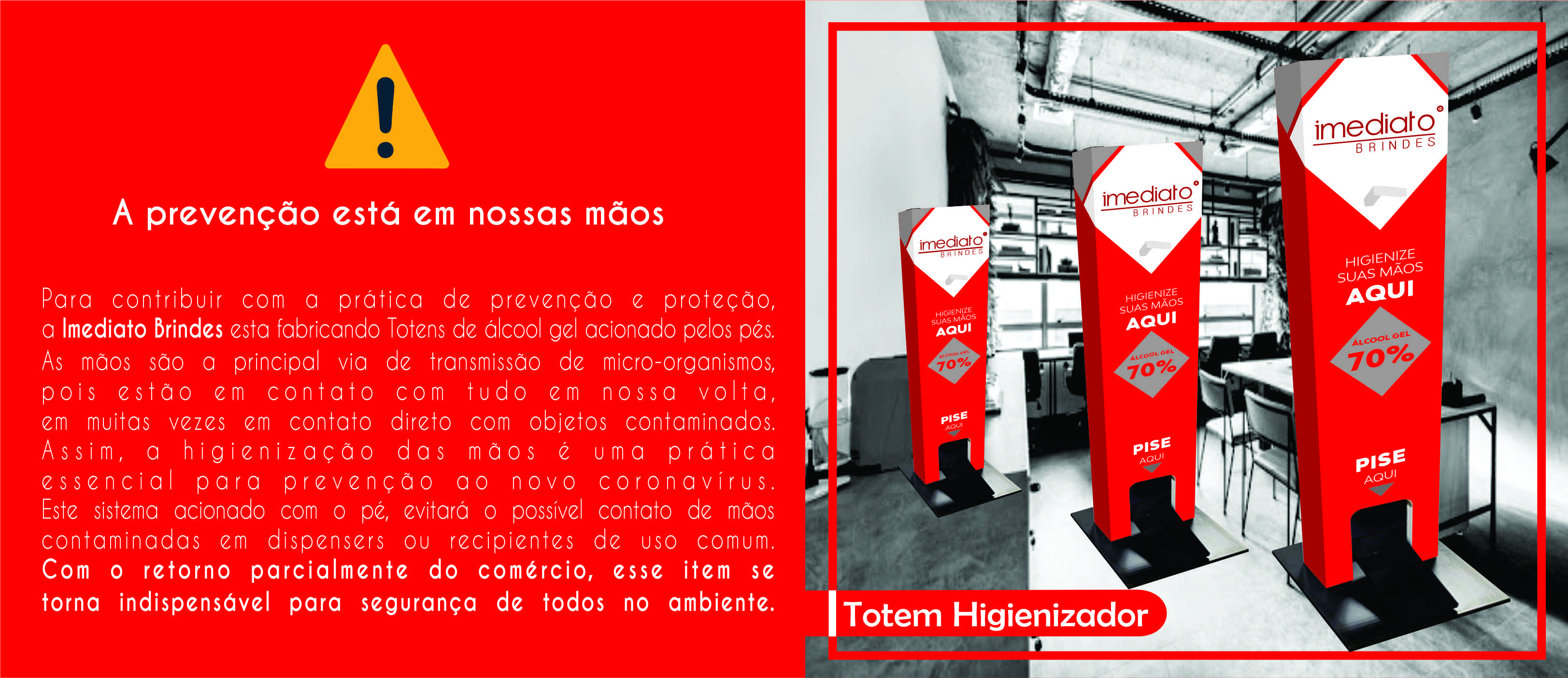 Totem de Álcool Gel Totem de Álcool Gel